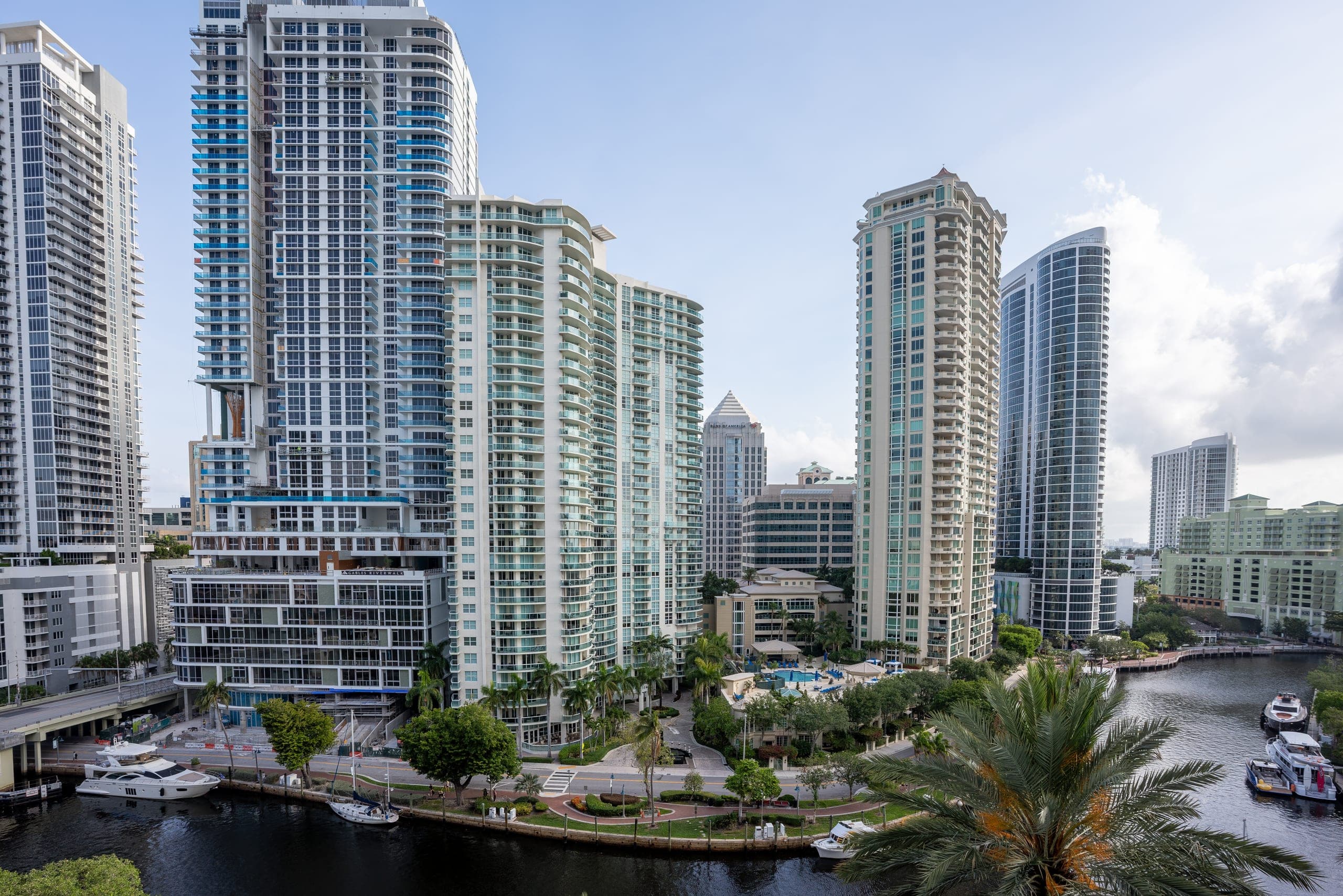 Florida civic skyline and downtown buildings